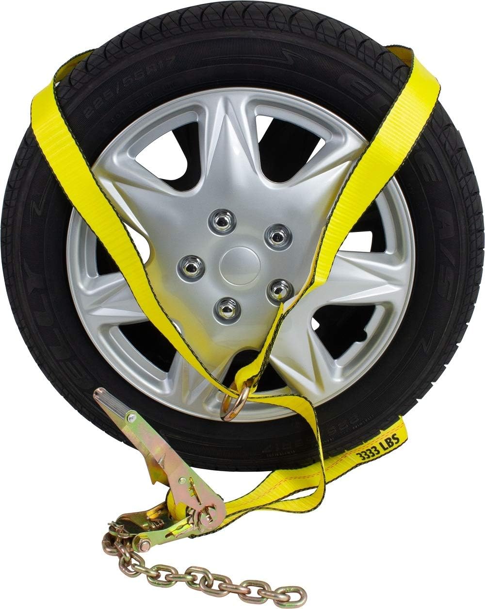 2 Chain Ratchets & Lasso Straps Tow Truck Wrecker Car Hauler Wheel Lift D91162
