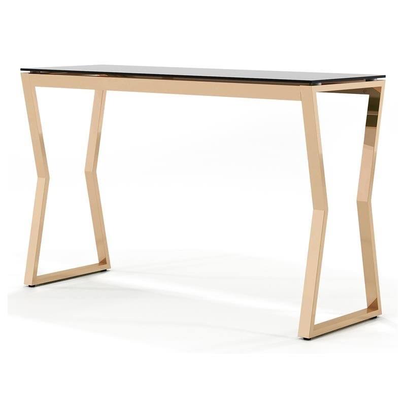 Black Glass Top Console Table N137113