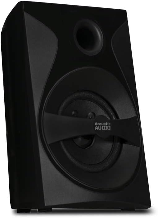Bluetooth 5.1 Surround Sound Home Theater Speaker Set with LED Light Display, FM Tuner, USB and SD Card Inputs, Remote Control Z921758