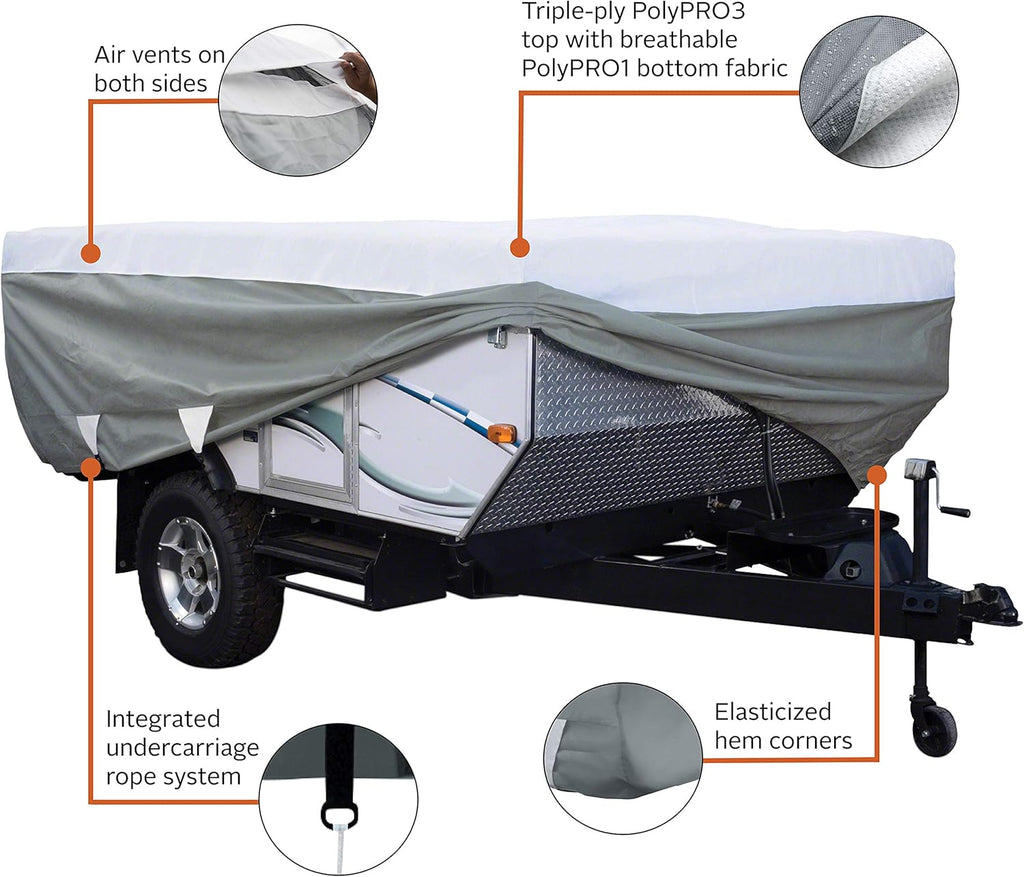Pop-Up Camper Trailer Cover, Fits up to 8' 6 Trailers, Pack of 2 B44881