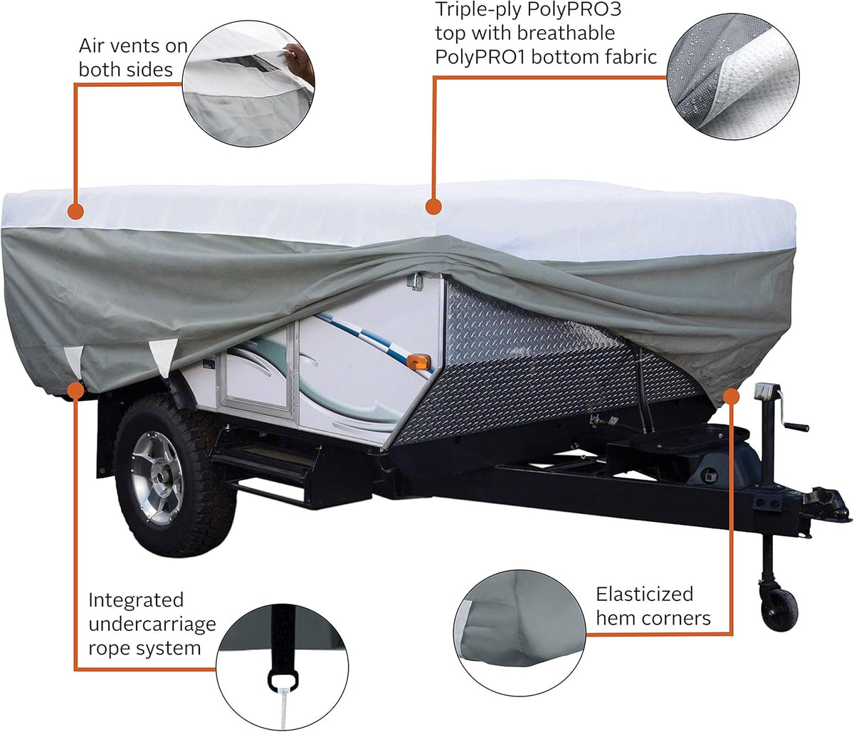 Pop-Up Camper Trailer Cover, Fits up to 8' 6 Trailers, Pack of 2 B44881