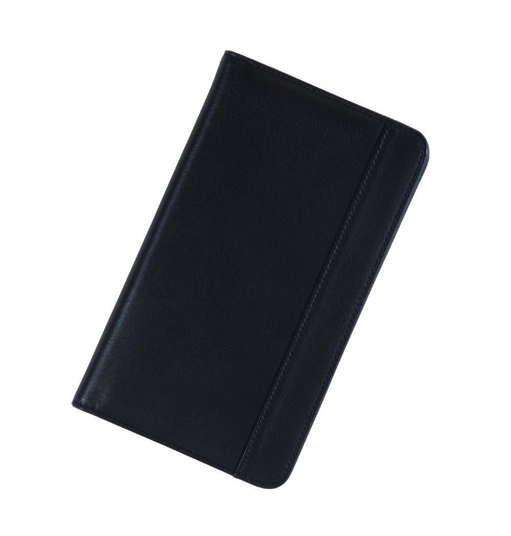 Black Leather Business Card File G4256