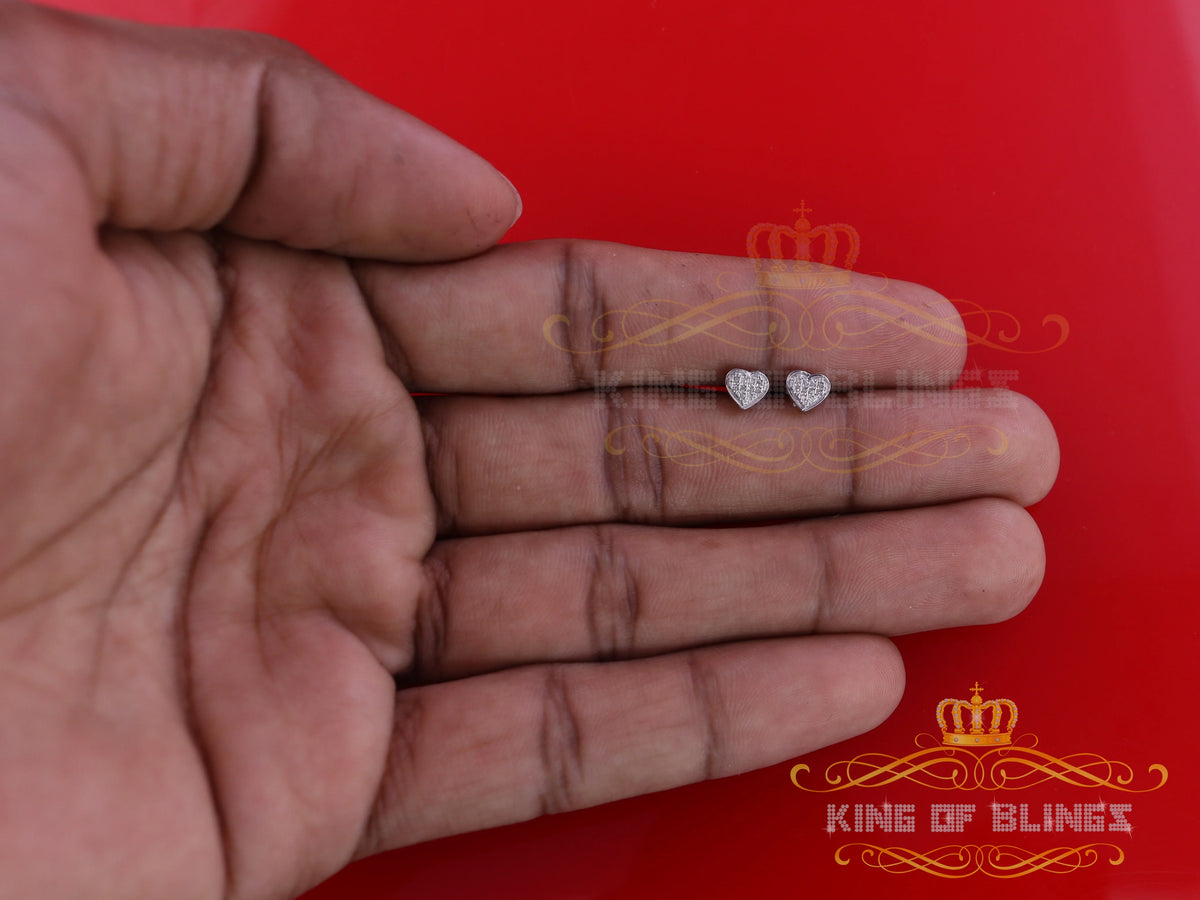 925 White Silver Round Diamond Earrings O827