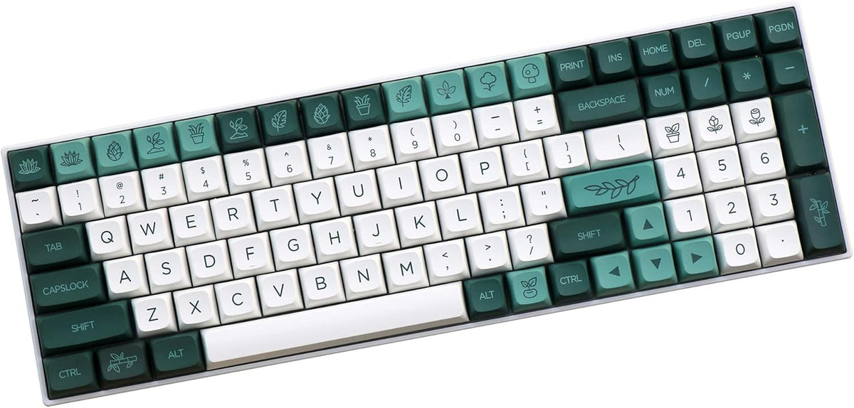 138 Botanical XDA Keycaps PBT Dye-Sublimated for MX Switch Mechanical Keyboard L99027