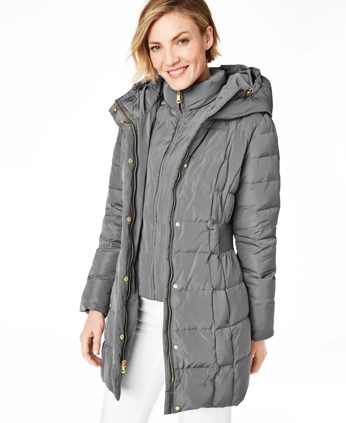 Carbon Hooded Down Puffer Coat L172598
