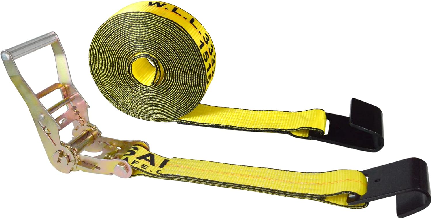 2” x 30’ Yellow Ratchet Straps (8 Pack) L916