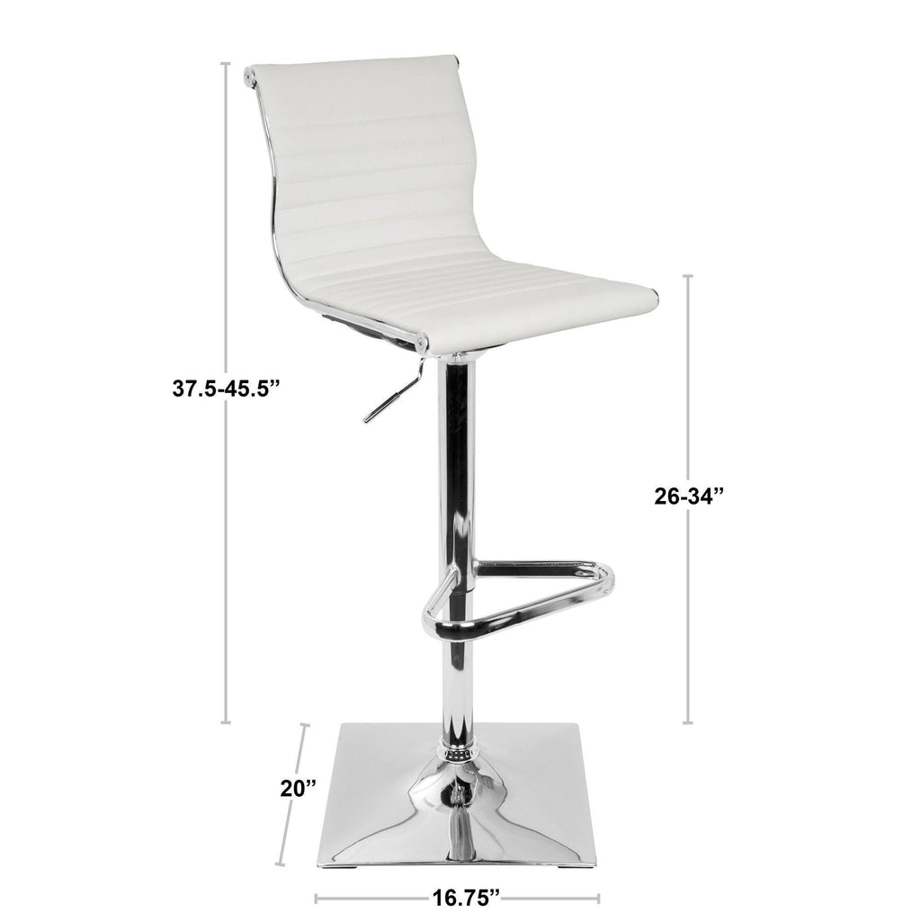 Black Metal Grey PU Barstool U660