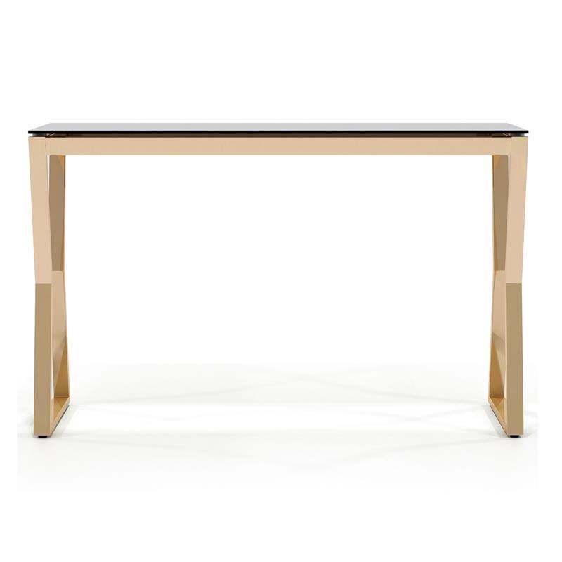Black Glass Top Console Table N137113
