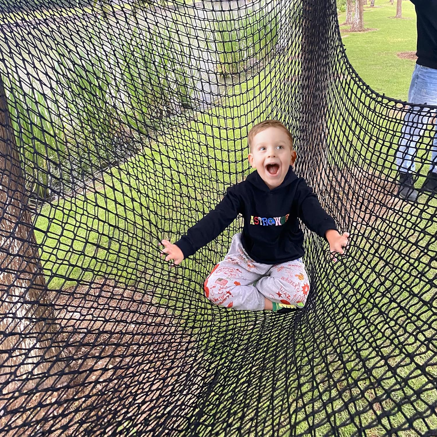 9.8X9.8 FT Kids Playground Net Heavy Duty Climbing Cargo Net I81773