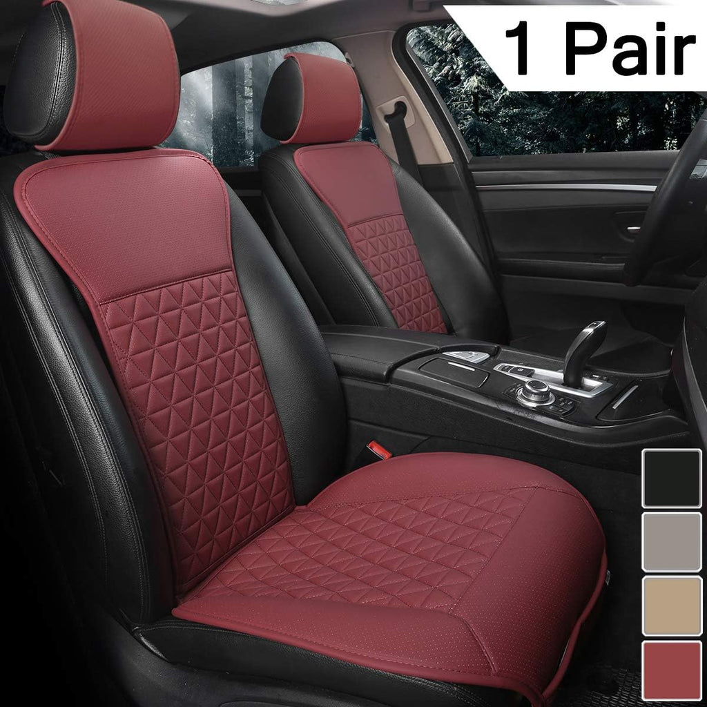 Beige PU Car Seat Covers for Front Seats L78687