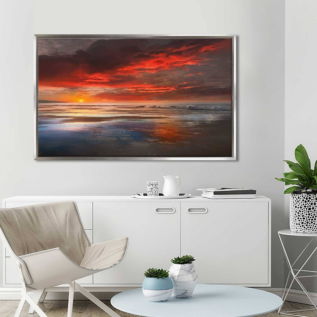 Red Canvas in Floating Frame Z570986