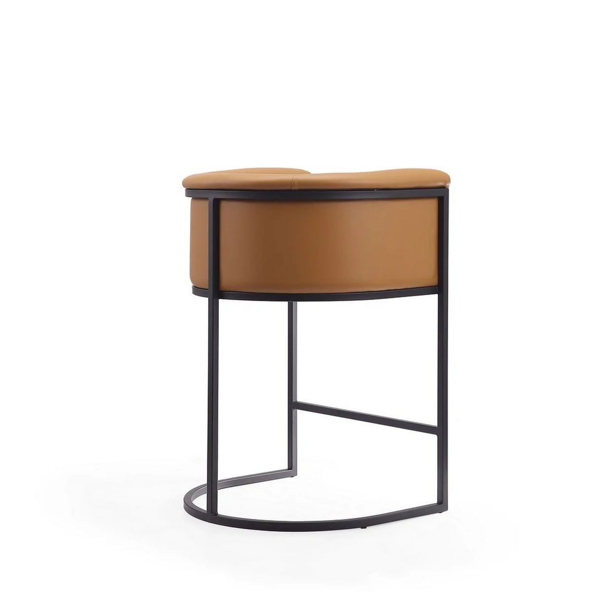 Camel and Black Metal Counter Height Bar Stool (Set of 3) F5370