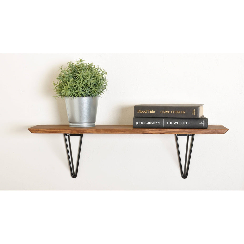 Dark Brown Wood Bracket Shelf G14125