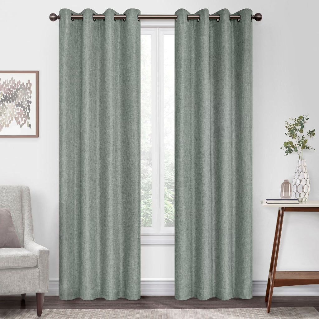 Celadon 50 x 84 Blackout Grommet Top Window Panel D348219