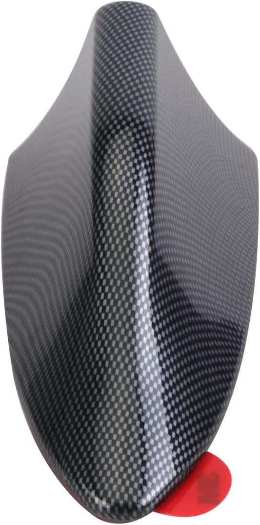 Carbon Fiber Car Shark Fin Antenna Cover Radio Signal Base Black Universal Accessories Pack of 2 B652