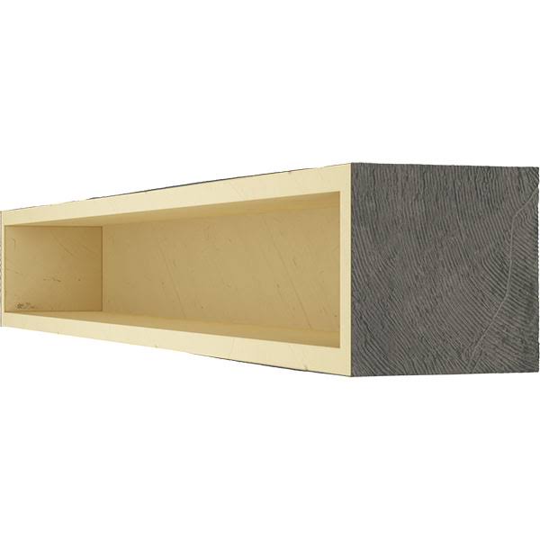 Sandblasted Faux Wood Fireplace Mantel, Aged Ash Q734