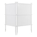 White Vinyl Outdoor Privacy Screen Panels Kit P461