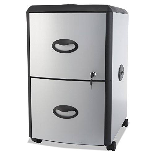 2-Drawer Mobile File Cabinet with Lock, Metal T45930