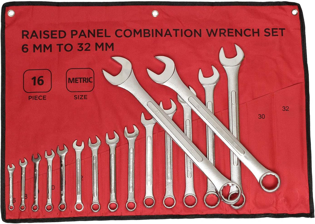 16pc Metric Combination Wrench Set 6mm-32mm Q99982