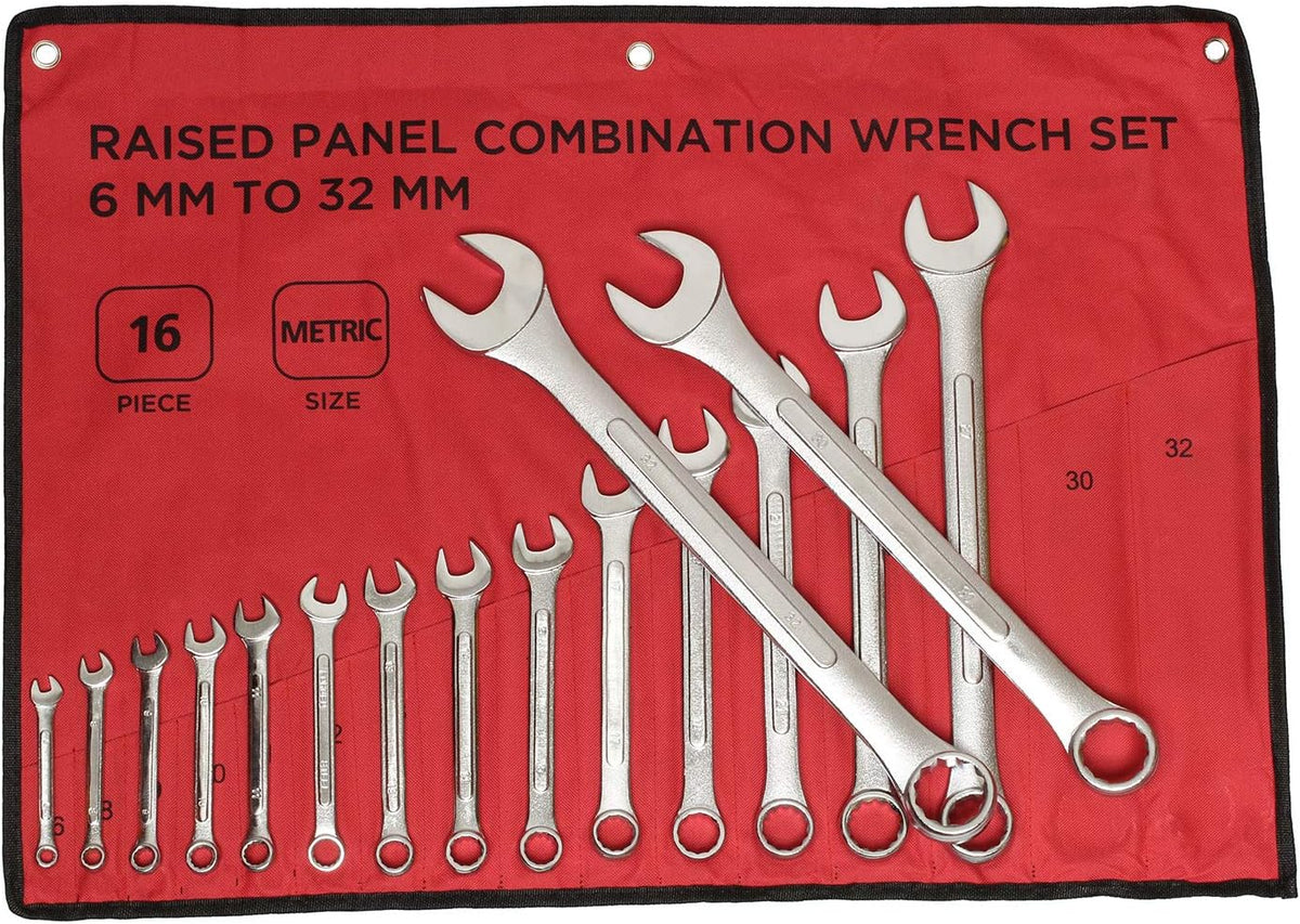 16pc Metric Combination Wrench Set 6mm-32mm Q99982