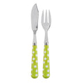 Set of 4 White Dots Lime Fish Set V71281