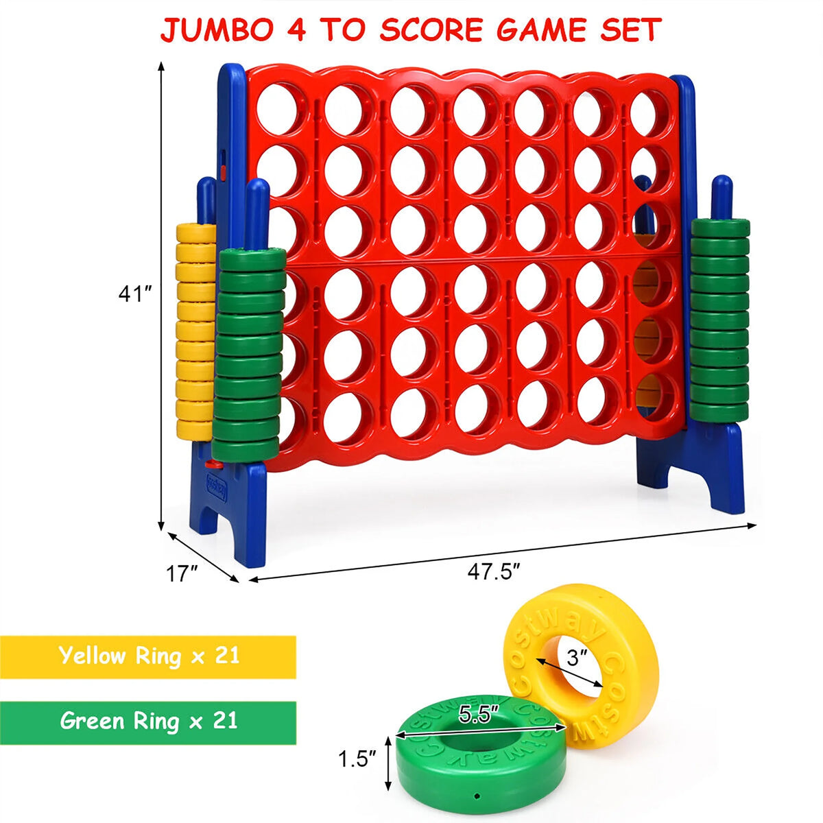 4-In-A-Row 4-to-Score Game with bag T132