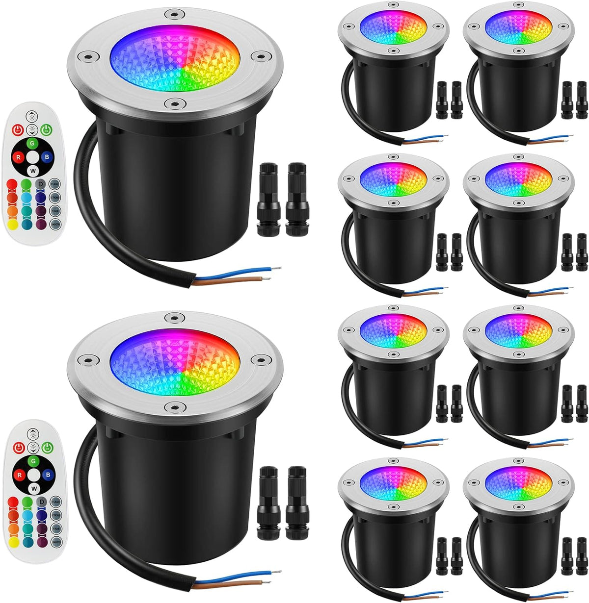 10W RGBW Warm White LED Landscape Lights (10Pack) N41664