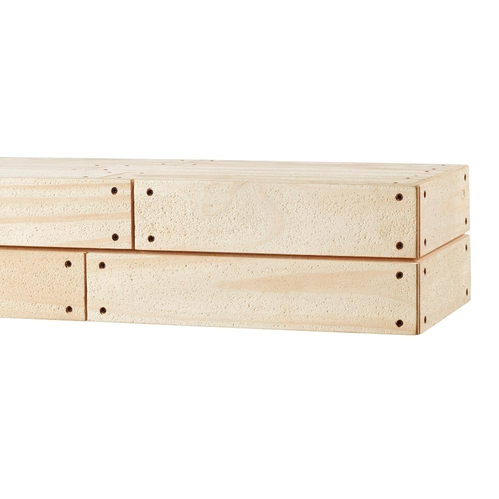 Unfinished 48x22 Shiplap Mantel Shelf F375
