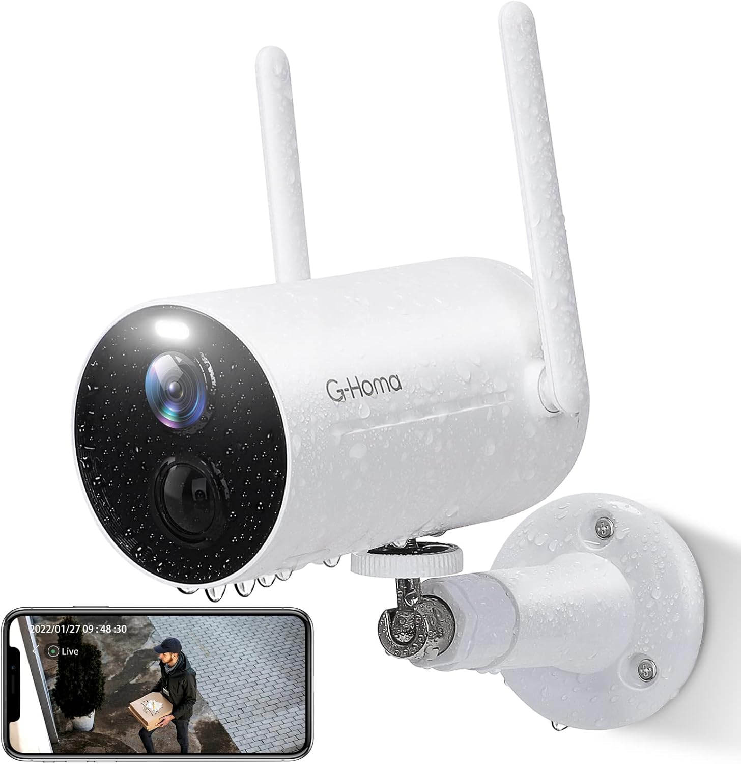 Wireless Outdoor Security Camera with Spotlight Color Night Vision X392681
