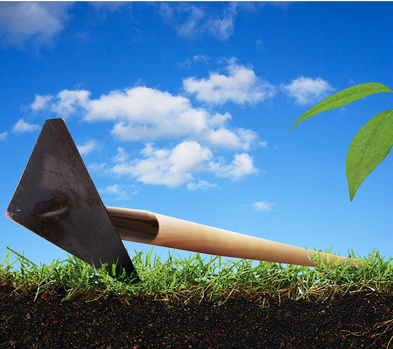 Tempered Steel 60-inch Wooden Handle Hoe N33200