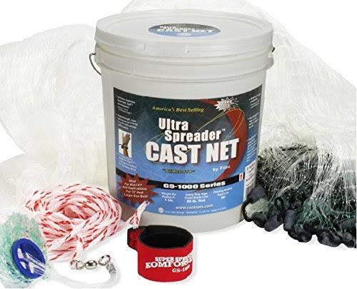 Cast Net Clear 9& Radius, 1x22 Mesh, 1 lb Wts U621