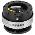 Steering Wheel Quick Release Adapter Black Silver Carbon Fiber T937007