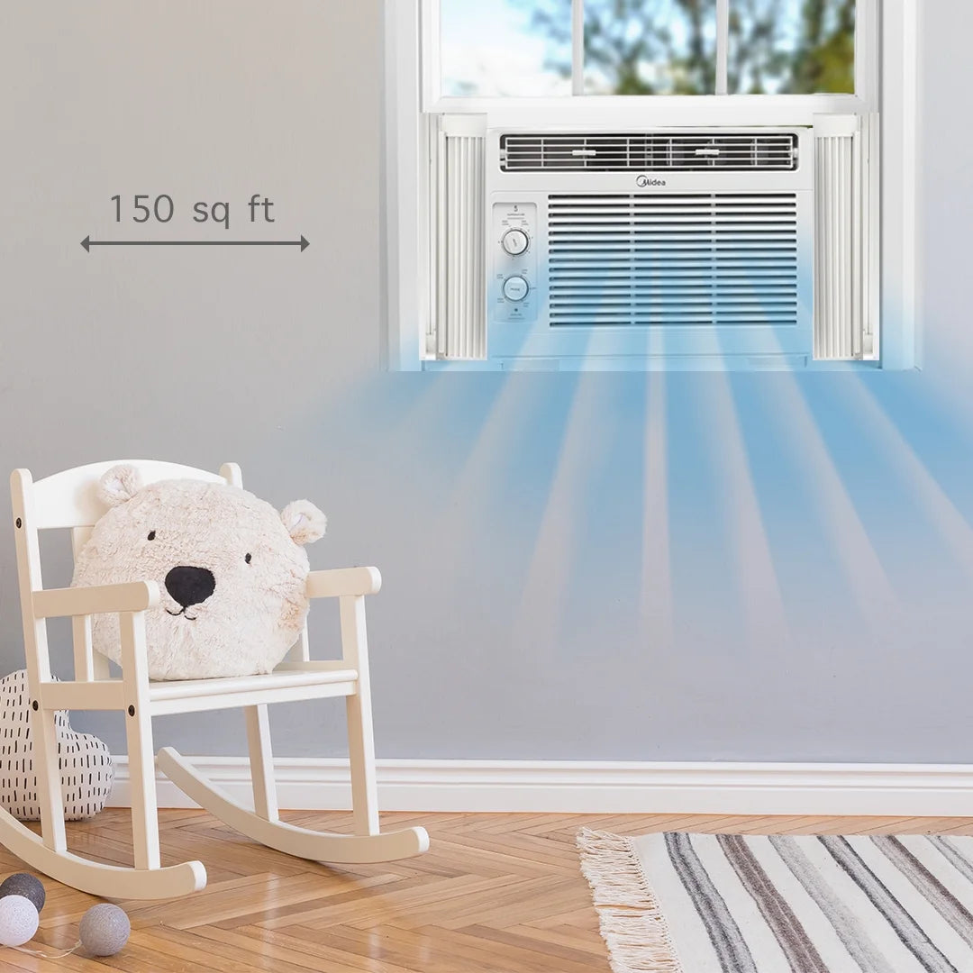 White Mechanical Window Air Conditioner D6202