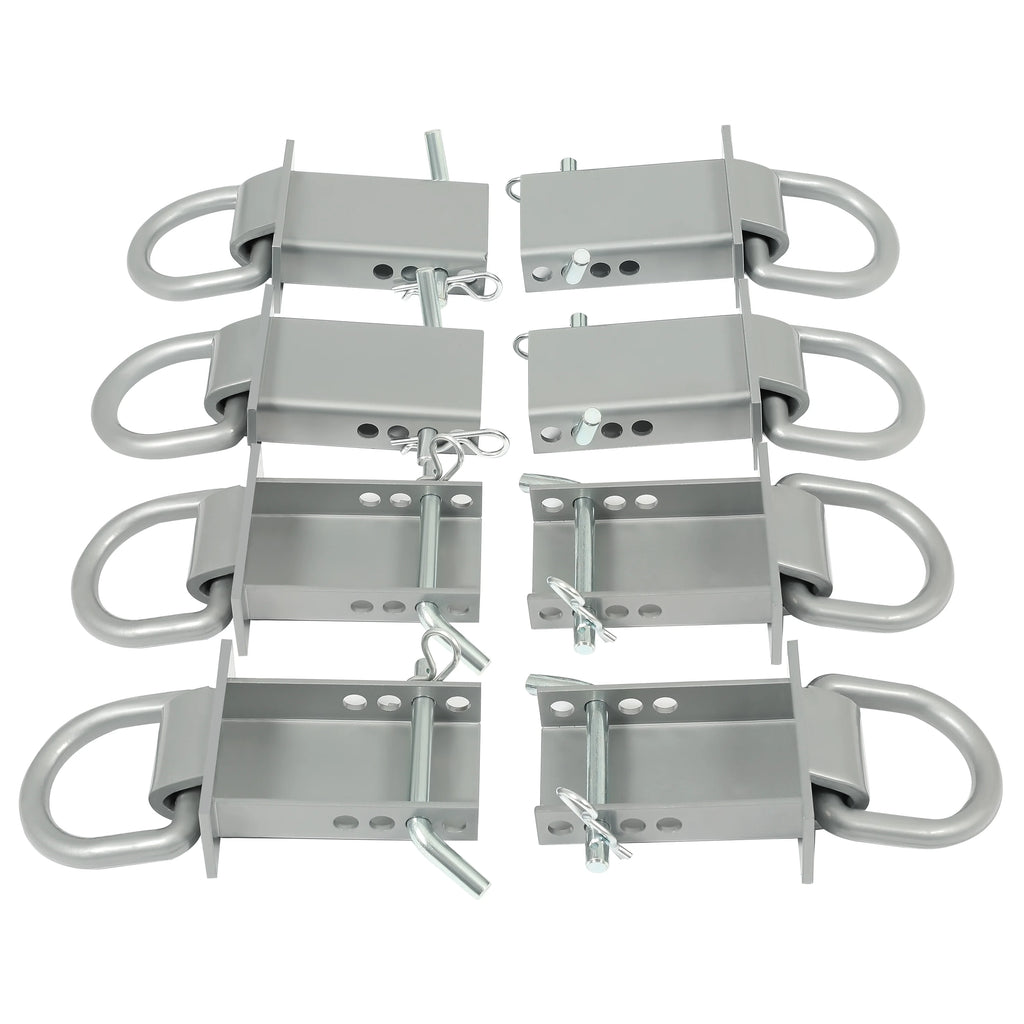 8 Pcs Removable Trailer Stake Pocket Tie Down D Ring Zinc Coated 5400 Lbs Load Limit F86117