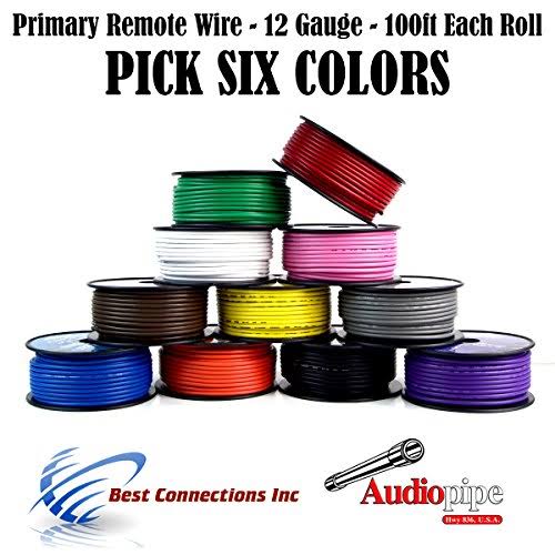 12 GA 100 ft Primary Wire Cable (6 Rolls) Z318