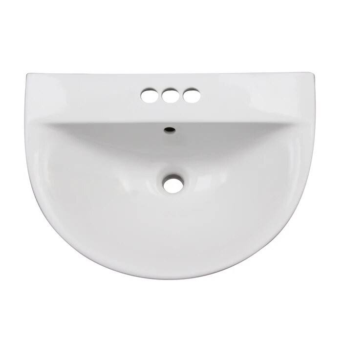 Vitreous China 20x22 Wall Mount Bathroom Sink with Overflow N597937