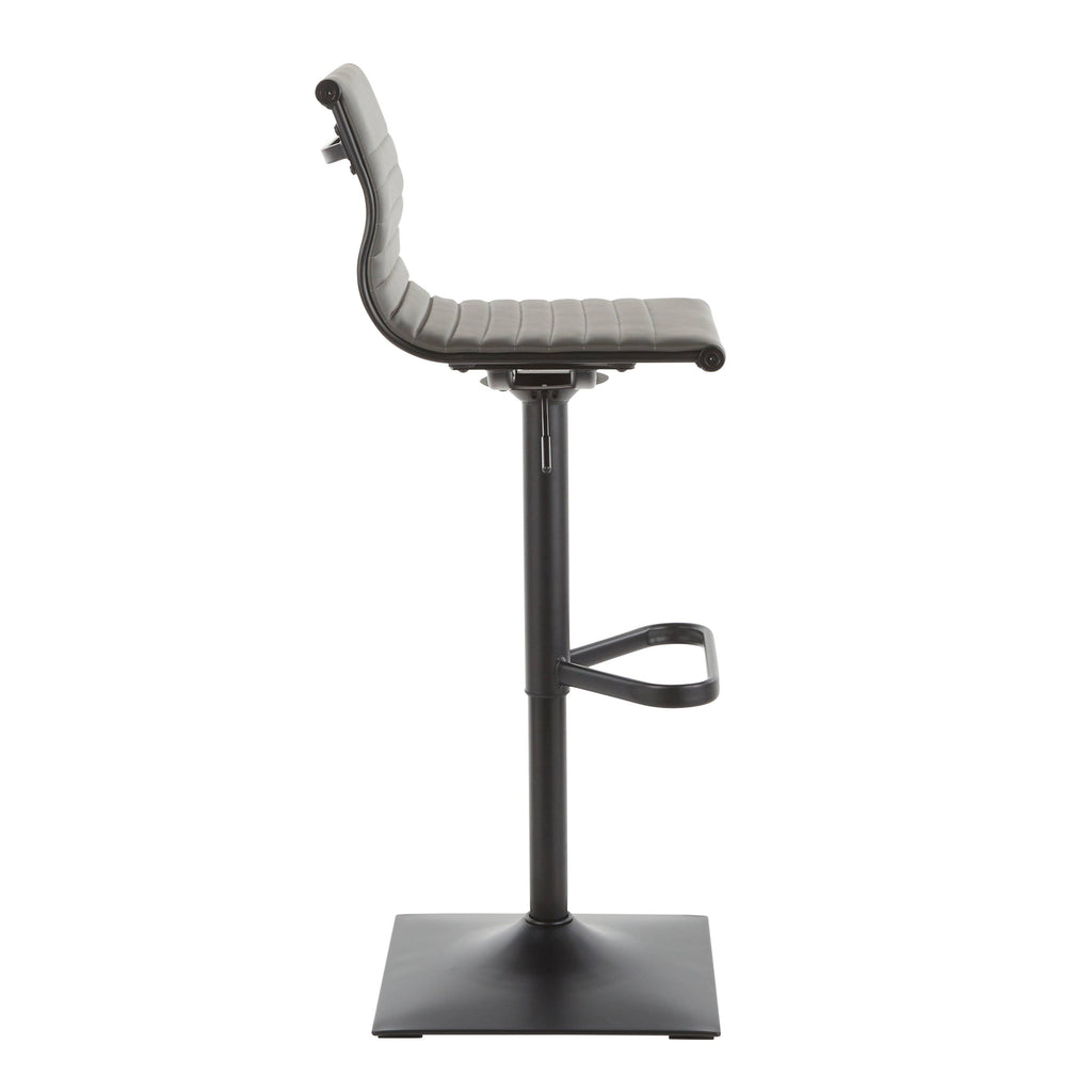 Black Metal Grey PU Barstool U660