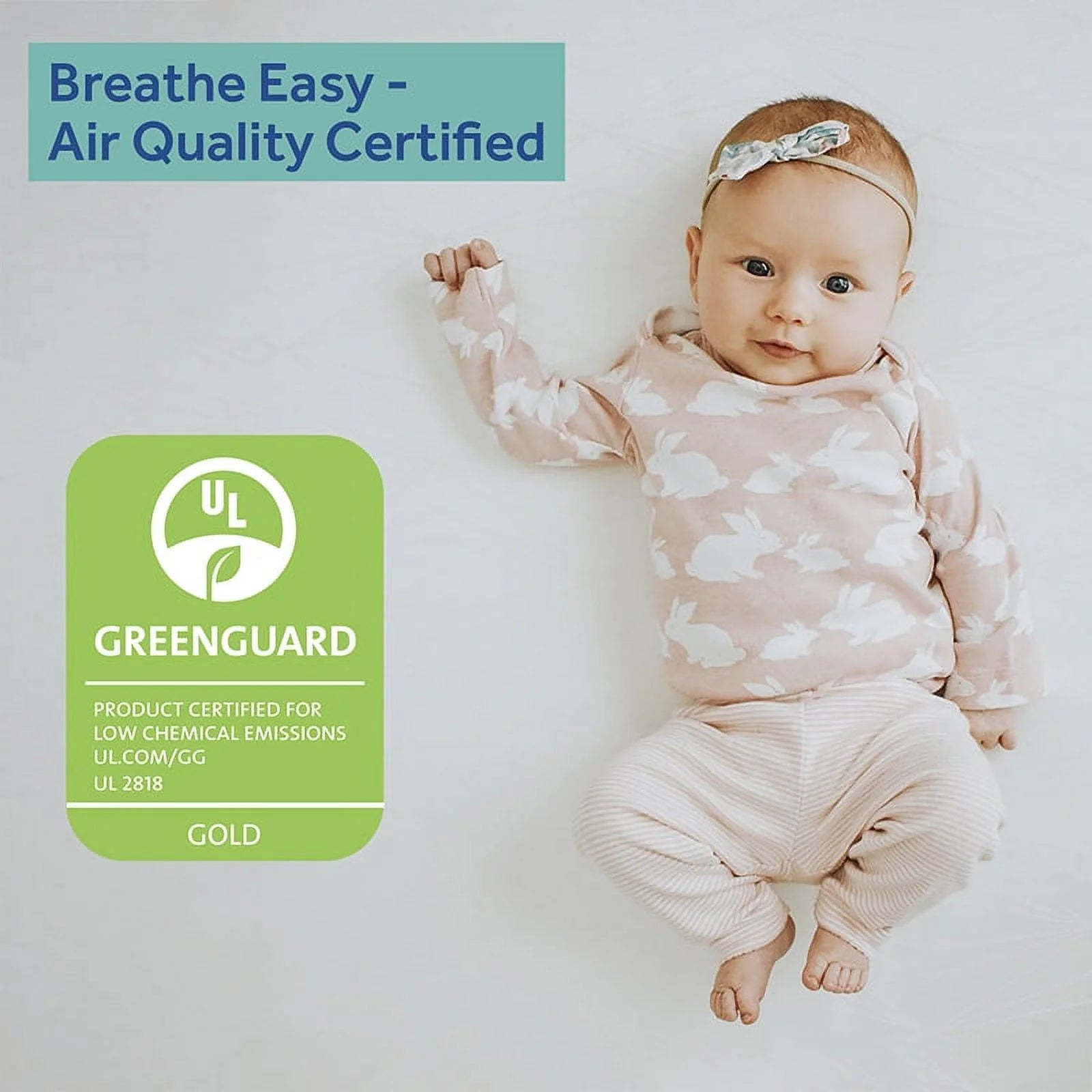 Gray Innerspring Crib and Toddler Mattress J796