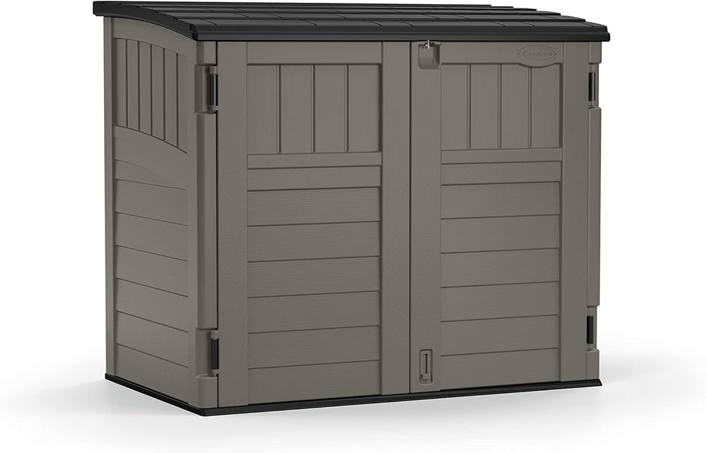 Natural Wood-Like Resin Horizontal Storage Shed K484996