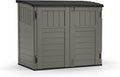 Natural Wood-Like Resin Horizontal Storage Shed K484996