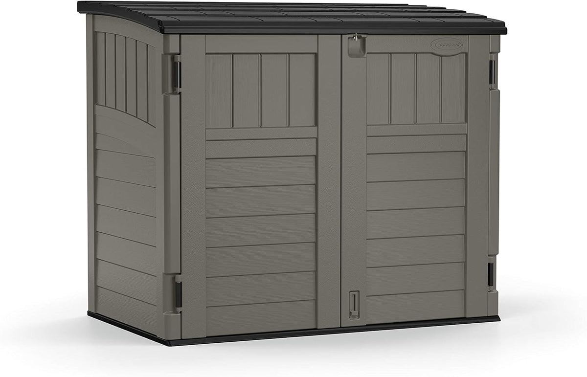 Natural Wood-Like Resin Horizontal Storage Shed K484996