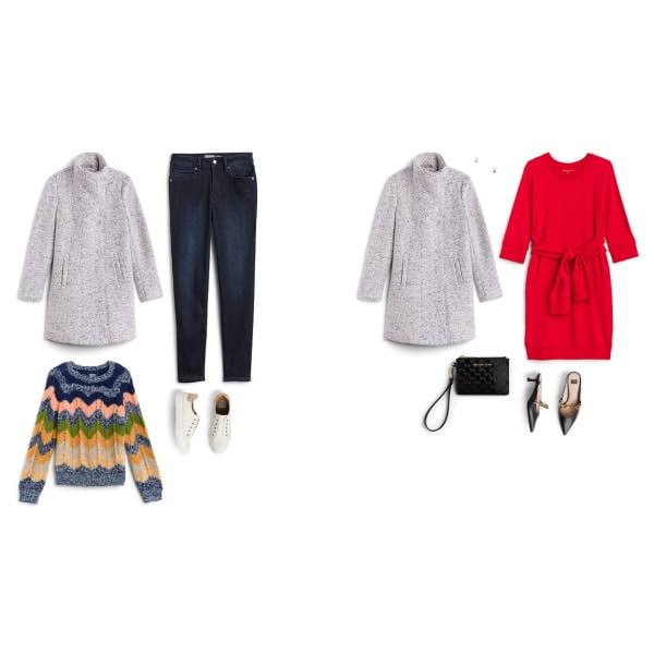 Asymmetrical Boucle Walker Coat G681601