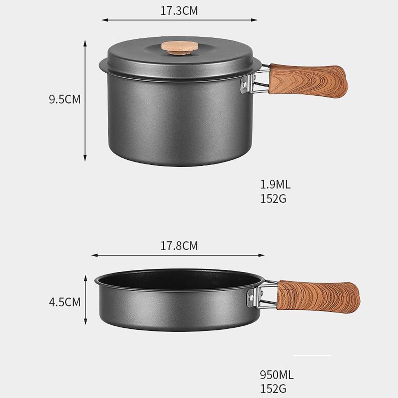 5 Pieces Camping Cookware Set with Carry Bag T459637