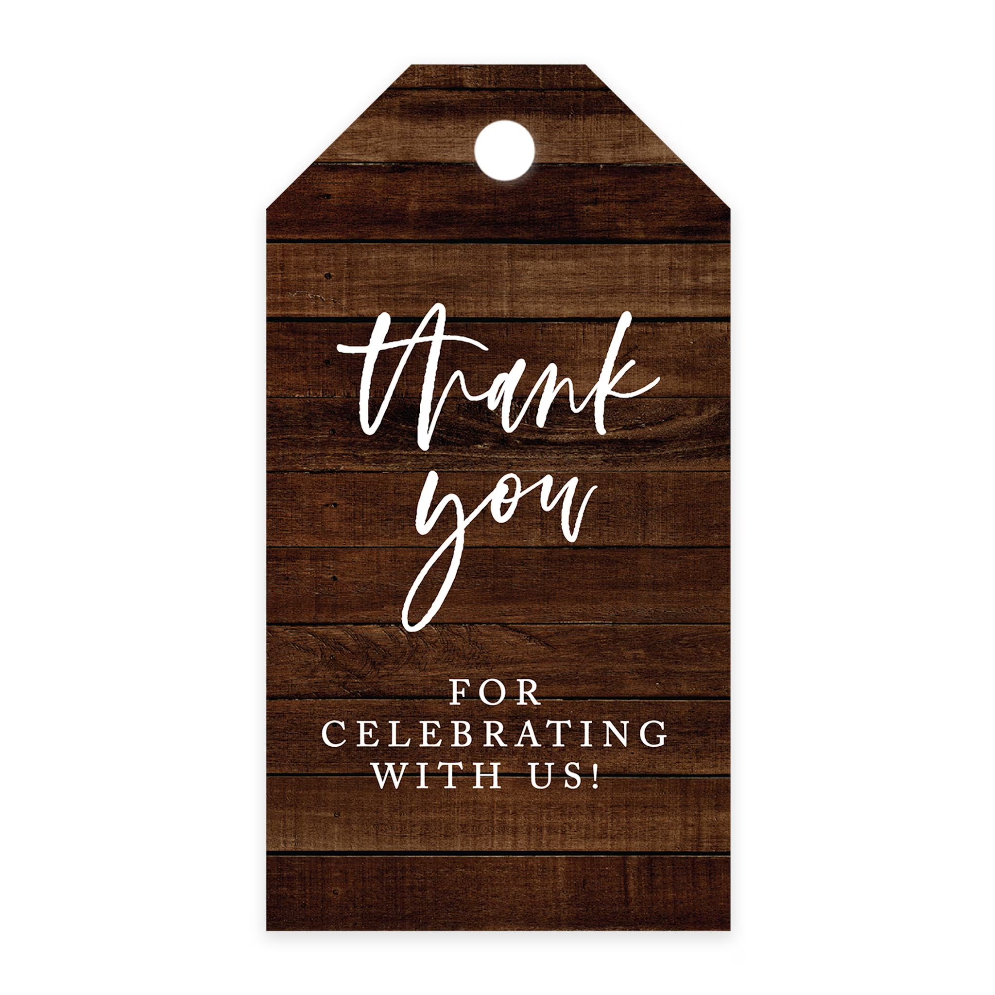 Rustic Wood Cardstock Gift Tags with Bakers Twine 100-Pk H64507