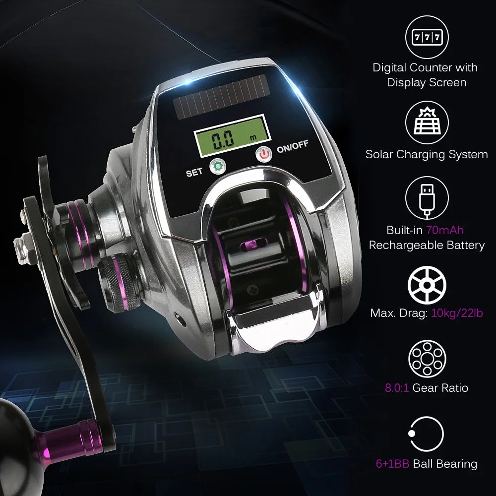 6+1BB Baitcasting Reel with 8.0 1 Gear Ratio E204993