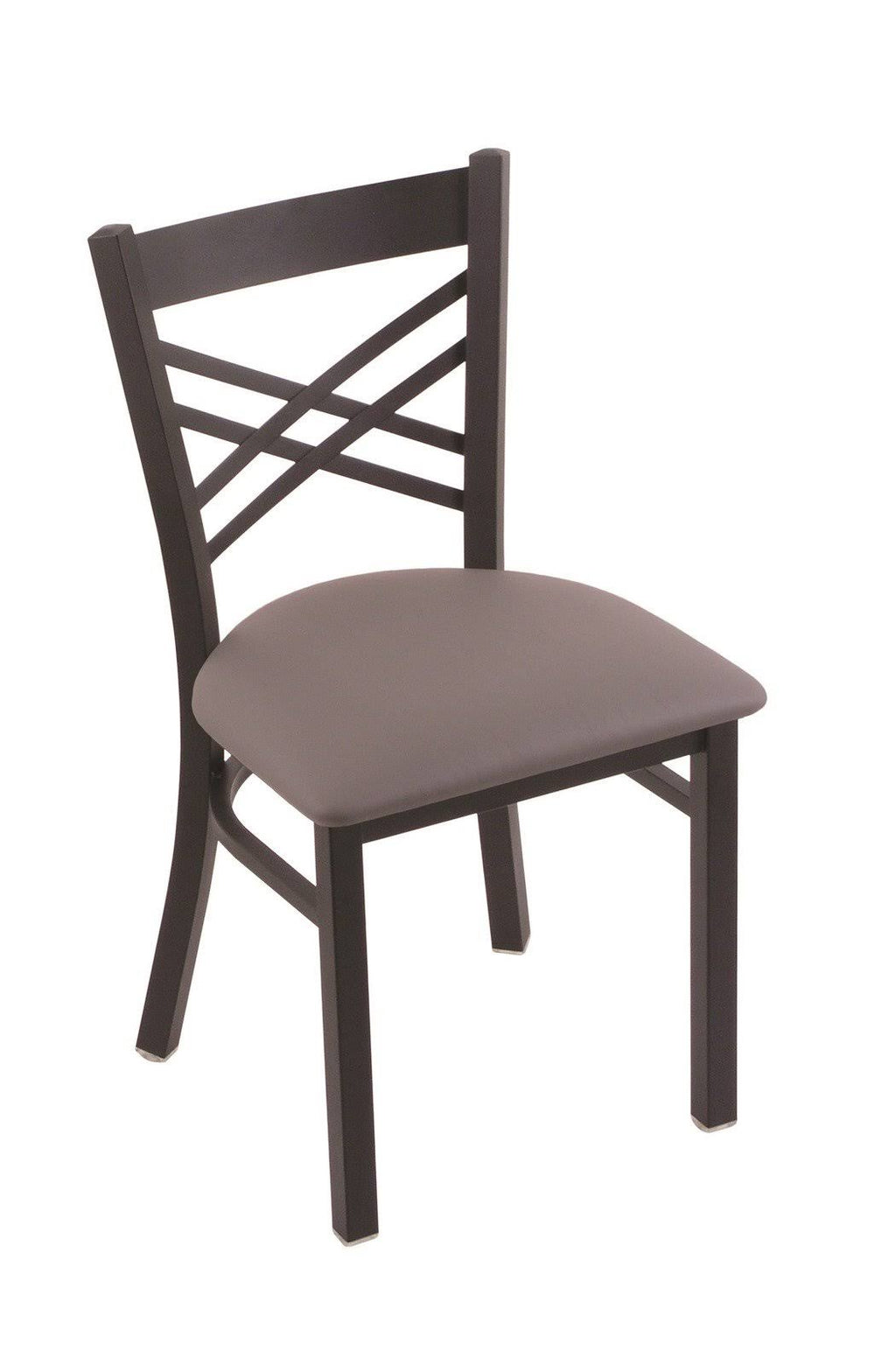 Black Wrinkle Chair with Medium Grey Seat X114