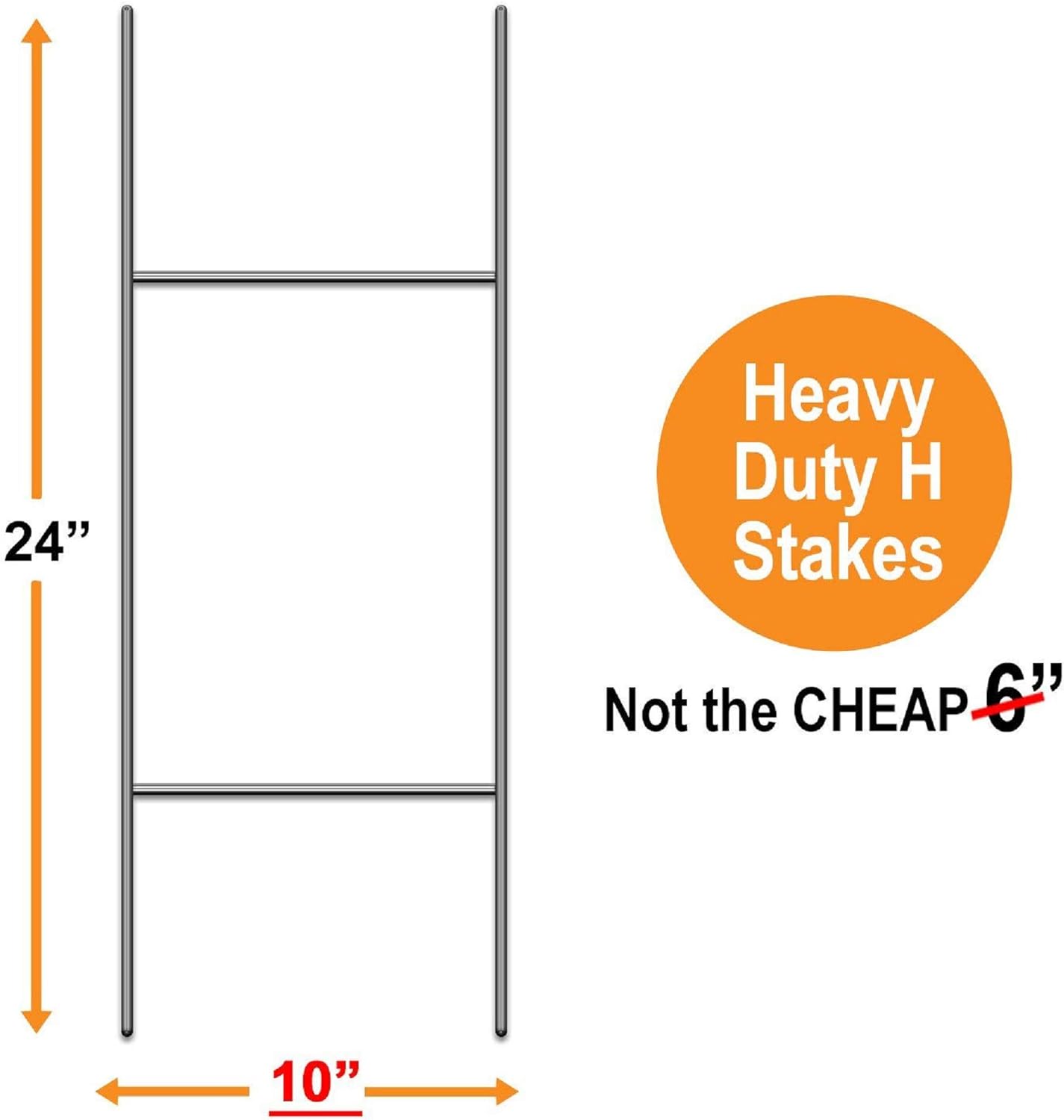 50 Pack Yard Lawn Signs with Metal Stake Stands Y81121