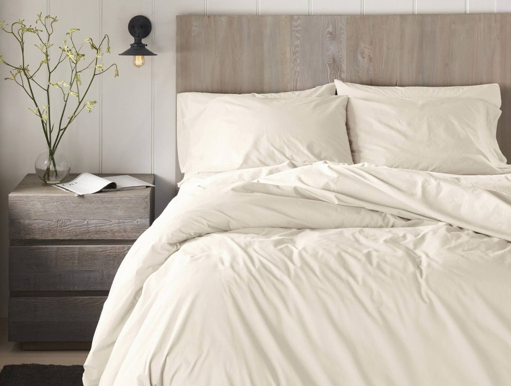 Organic 300 Percale Flat Sheet, Twin - Natural G558