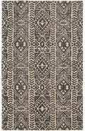 Gray/Black/Ivory 3'6" x 5'6" Stain Resistant Water Resistant Fade Resistant Accent Rug V620