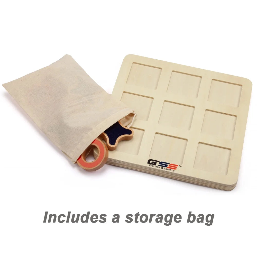 10" Wooden Tic-Tac-Toe Game Set D560